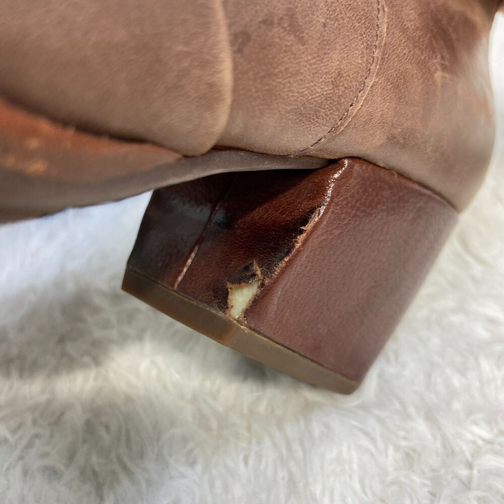 Kork Ease Brown Leather Kissel Heeled Ankle Boots Size 8.5 - Picture 10 of 10